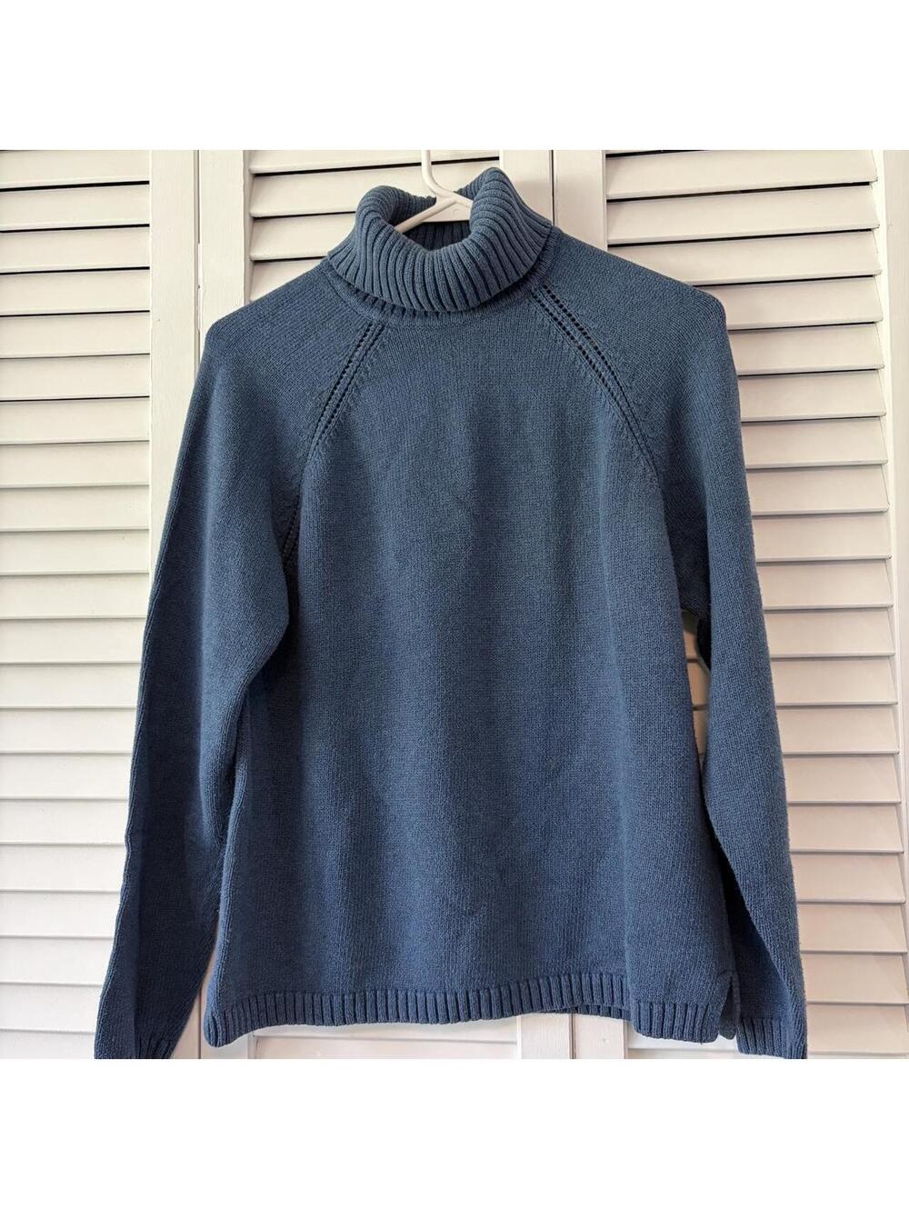 Jeanne Pierre Women's Blue Turtleneck L